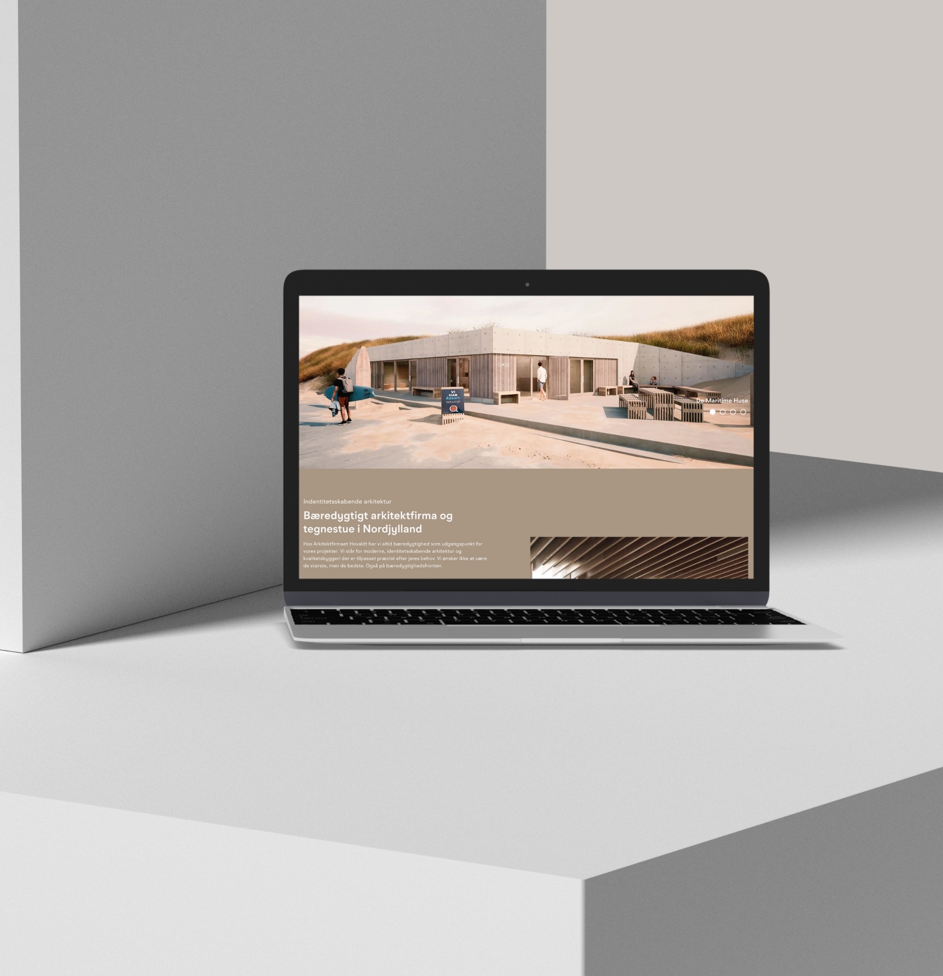 Billede fra MEDIAPOINTs arbejde for Arkitektfirmaet Hovaldt