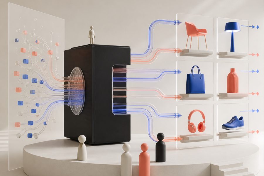 Dynamisk produktannoncering illustreret