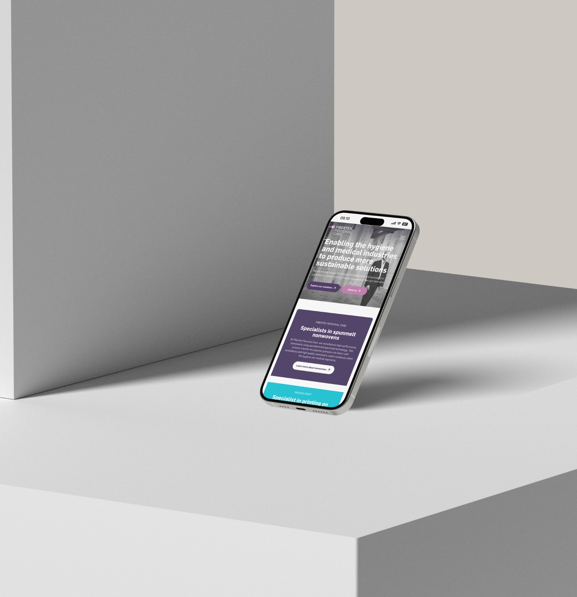 Billede fra MEDIAPOINTs arbejde for Fibertex Personal Care