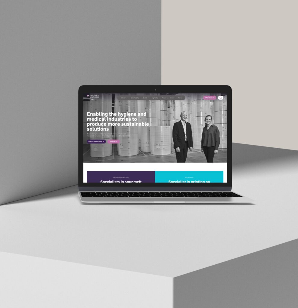 Billede fra MEDIAPOINTs arbejde for Fibertex Personal Care