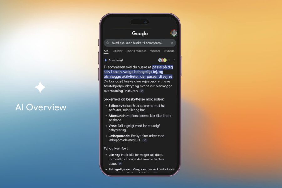 Google AI overviews er nu live i Danmark