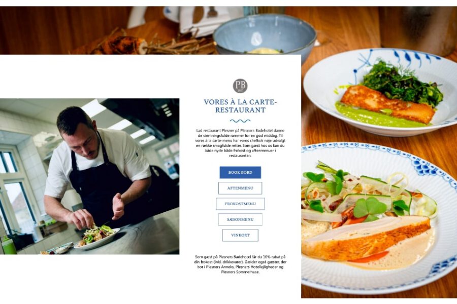 Billede fra MEDIAPOINTs arbejde for Plesners Badehotel