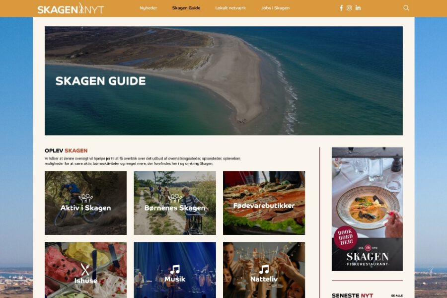 Billede fra MEDIAPOINTs arbejde for Skagen Nyt