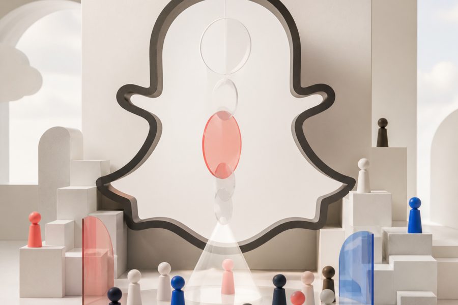 Snapchat-annoncering illustreret
