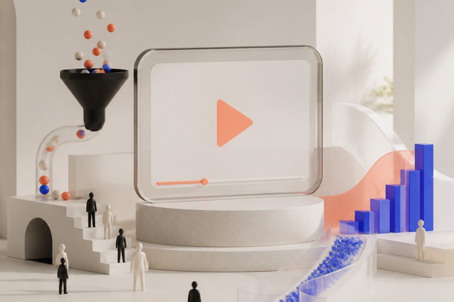 Videomarkedsføring illustreret