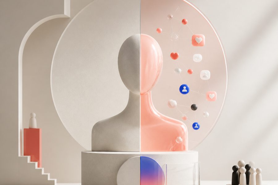 Virtuelle influencere illustreret