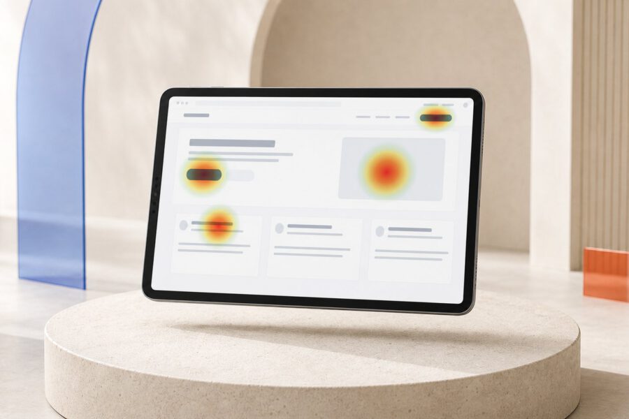 Heatmap fra konverteringsoptimering fra MEDIAPOINT
