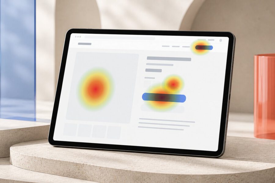 Heatmap fra konverteringsoptimering fra MEDIAPOINT