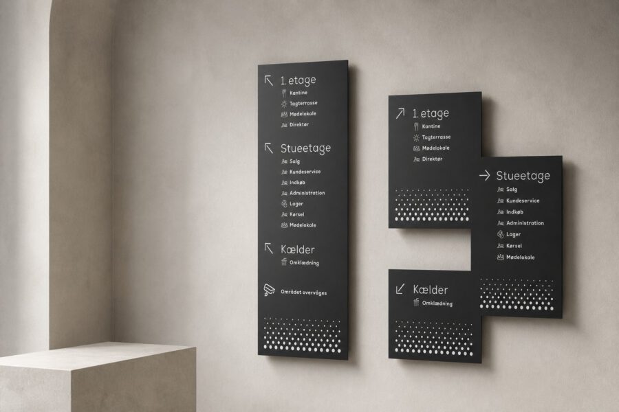 Wayfinding udviklet af MEDIAPOINT for AB Catering