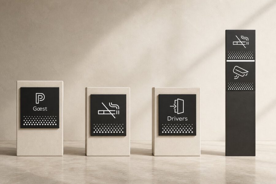 Wayfinding udviklet af MEDIAPOINT for AB Catering