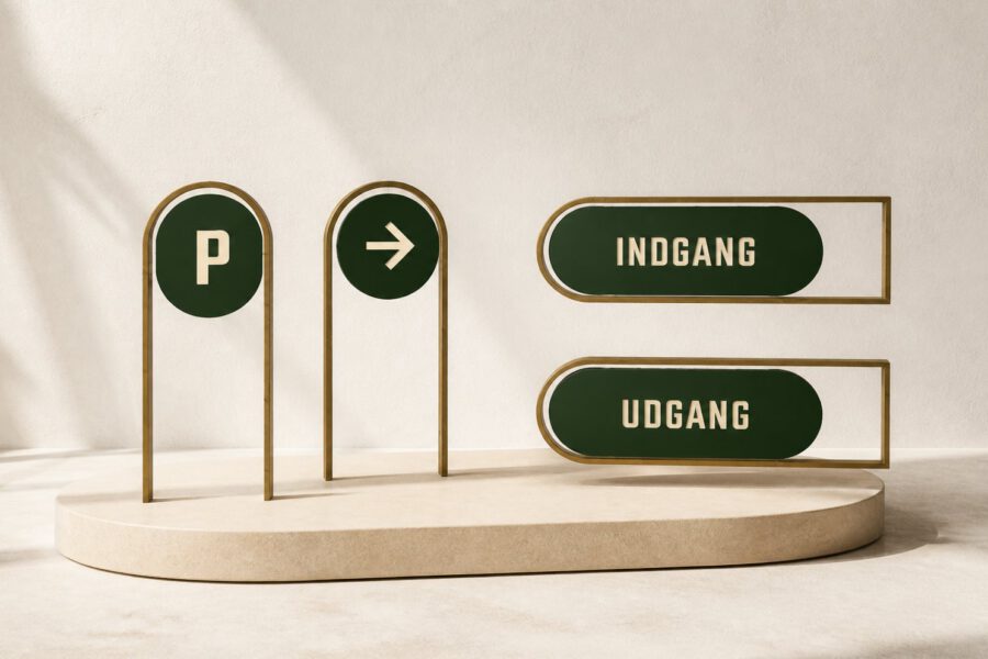 Wayfinding udviklet af MEDIAPOINT for Maskinrummet