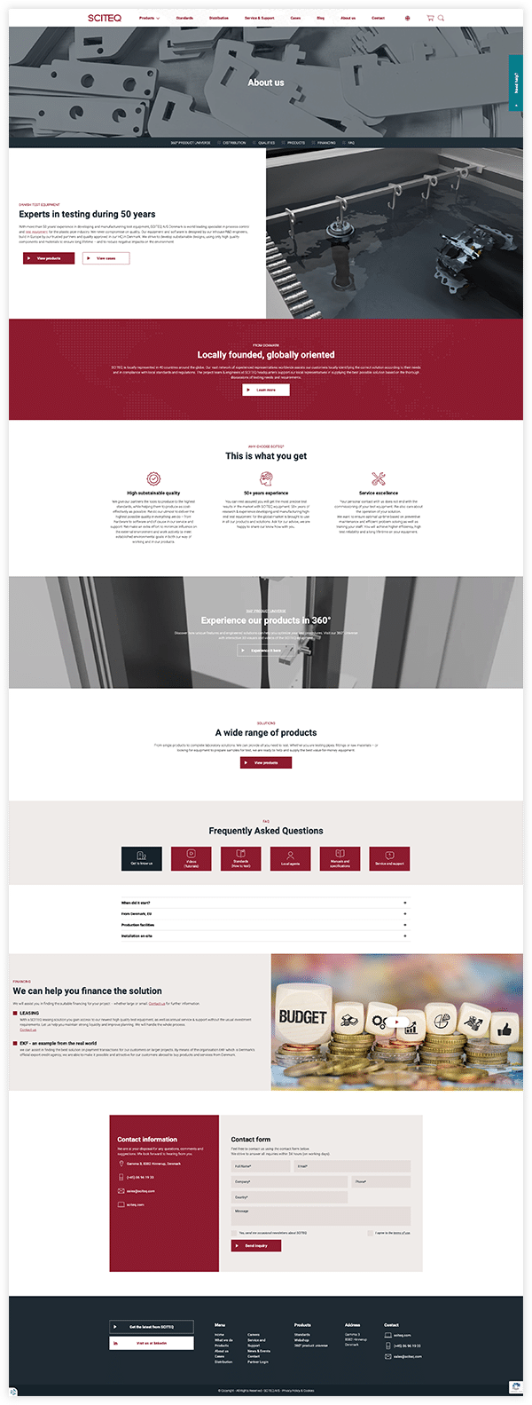 Sciteq website design