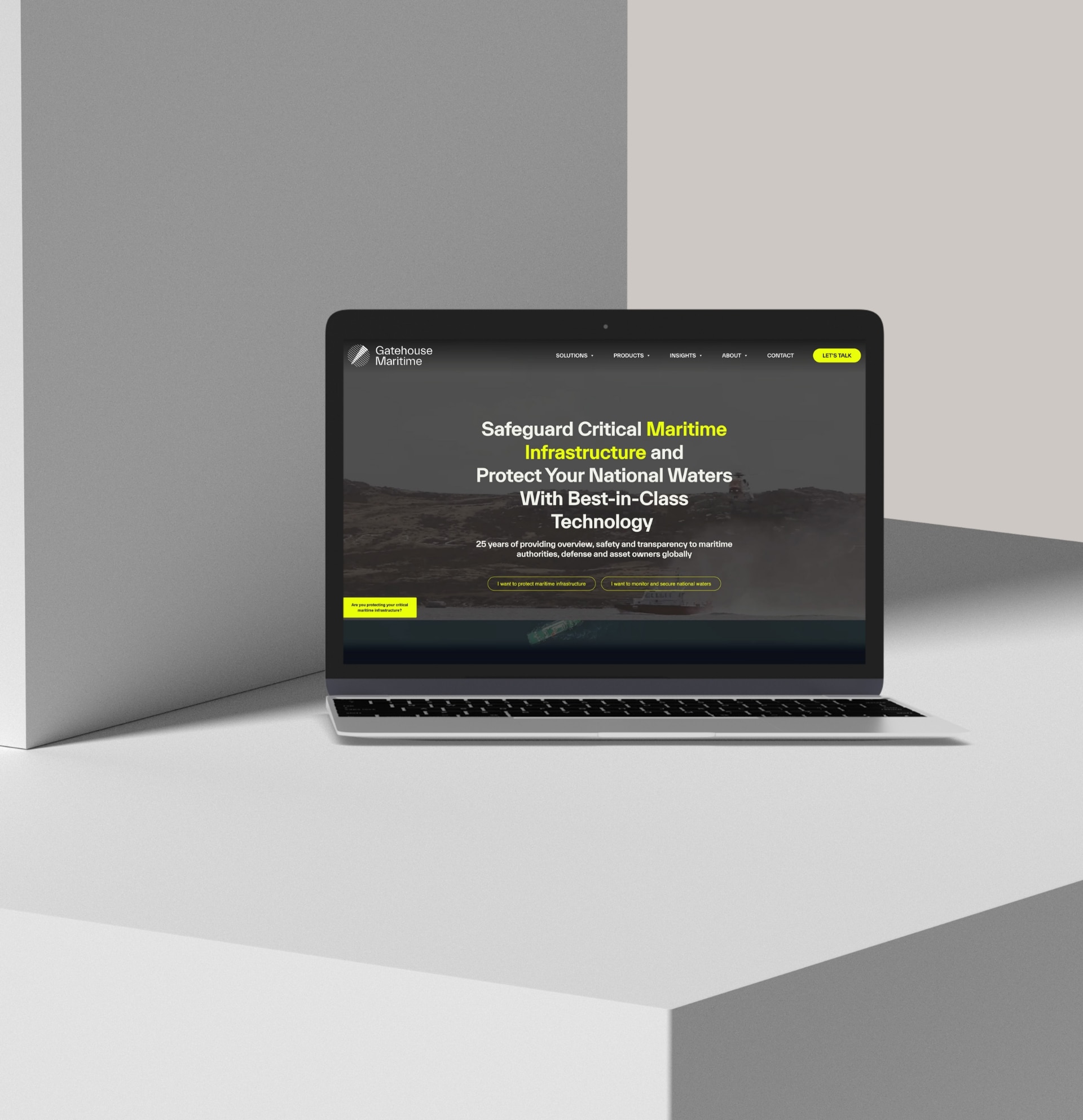 Billede fra MEDIAPOINTs arbejde for Gatehouse Maritime