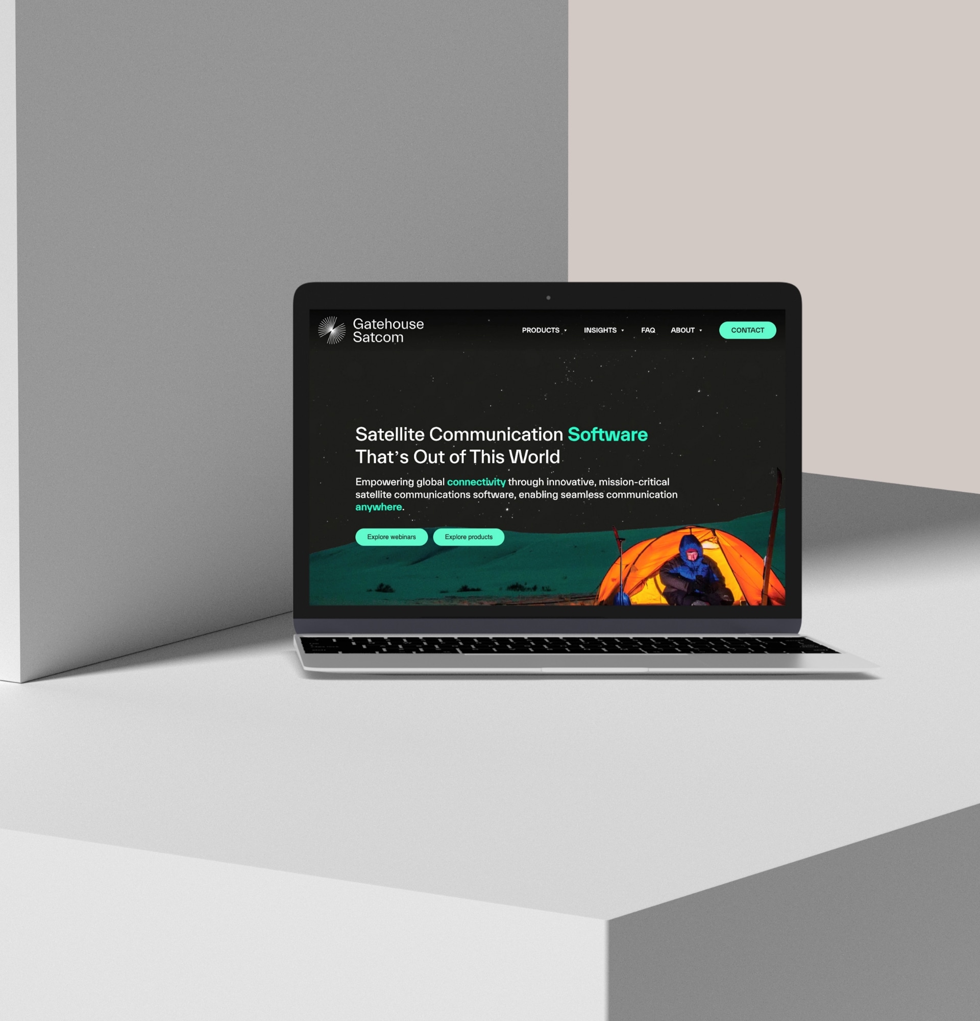 Billede fra MEDIAPOINTs arbejde for Gatehouse Satcom