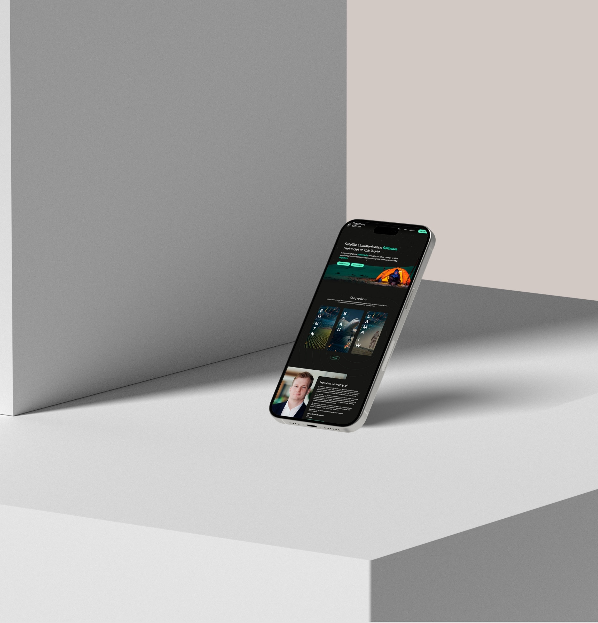 Billede fra MEDIAPOINTs arbejde for Gatehouse Satcom
