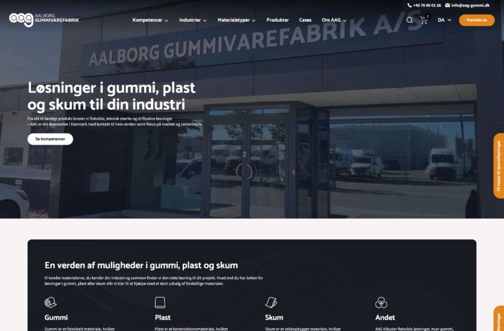 Udsnit fra arbejdet for Aalborg Gummivarefabrik
