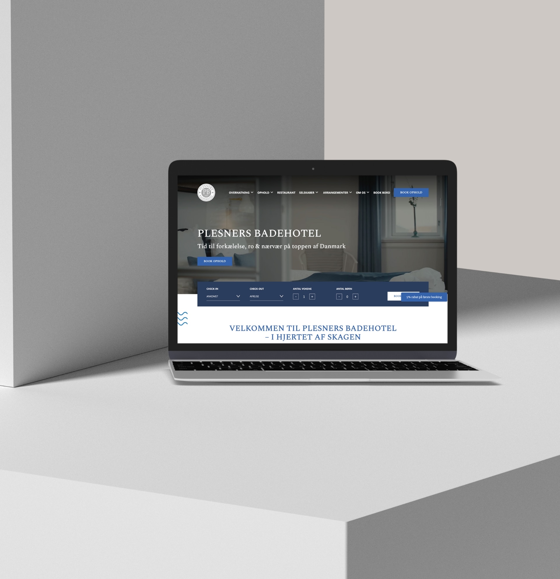 Billede fra MEDIAPOINTs arbejde for Plesners Badehotel