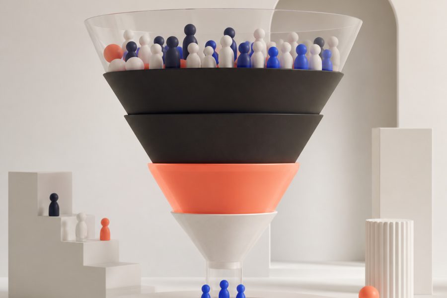Sales Funnel (klassisk) illustreret