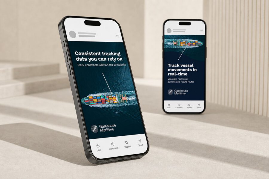 LinkedIn-annonce udviklet af MEDIAPOINT for Gatehouse Maritime