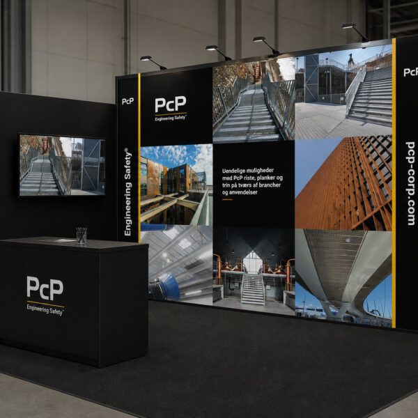 Messestand udviklet af MEDIAPOINT for PCP