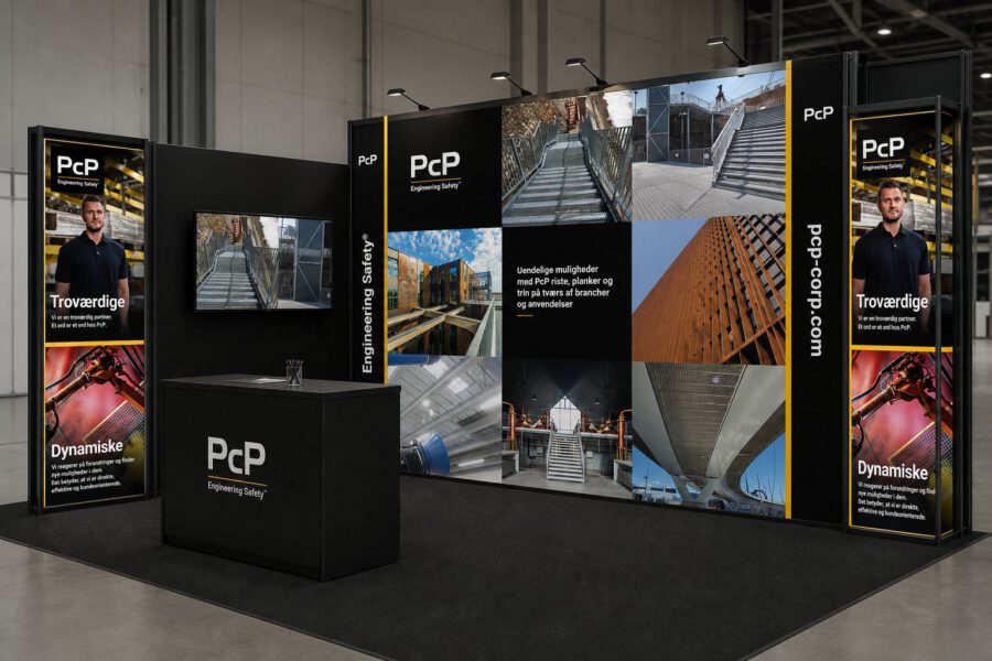 Messestand udviklet af MEDIAPOINT for PCP