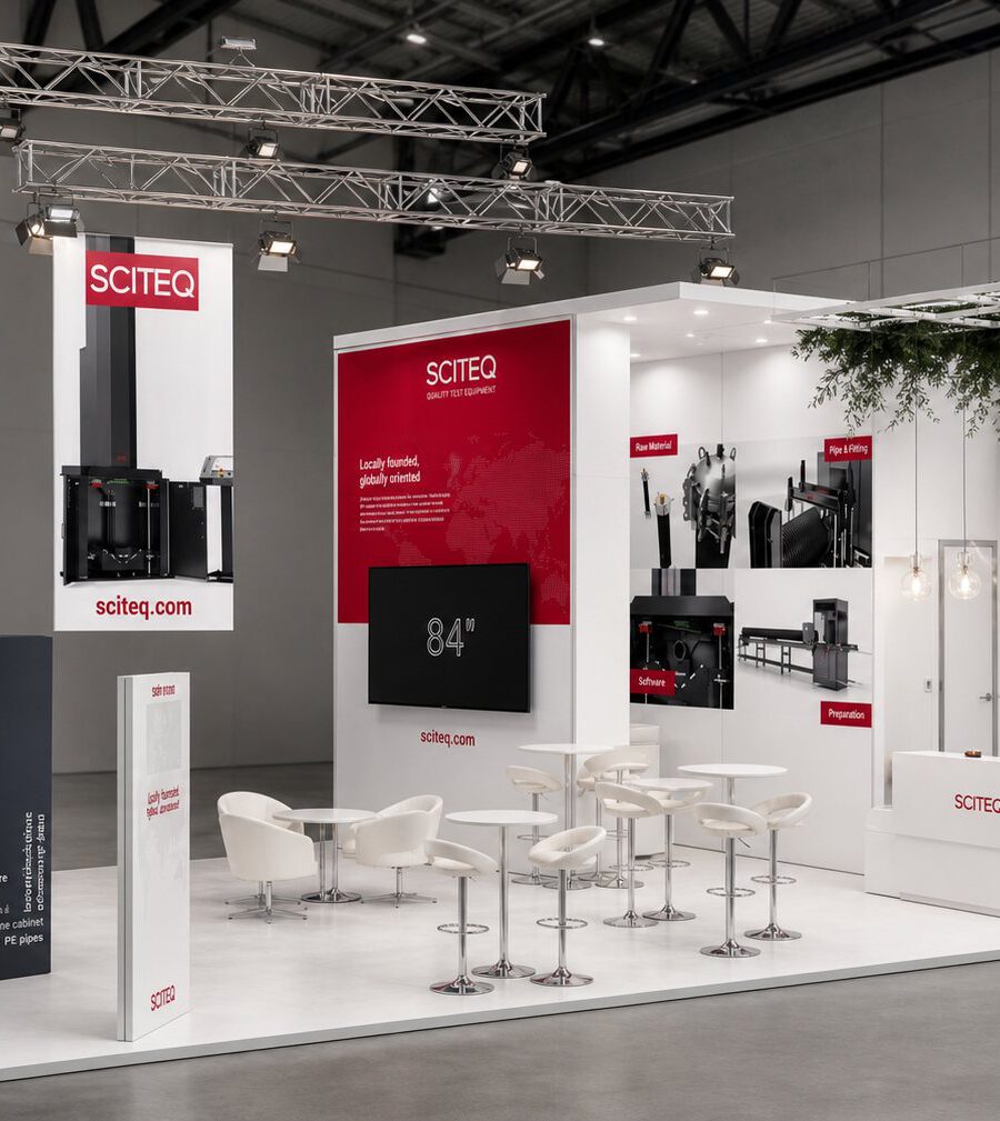 Messestand udviklet af MEDIAPOINT for Sciteq
