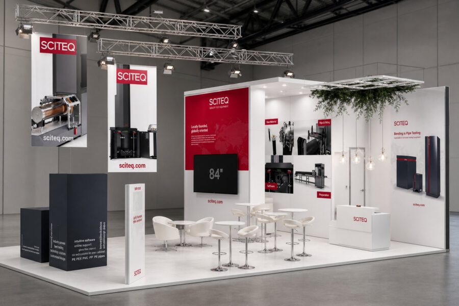 Messestand udviklet af MEDIAPOINT for Sciteq