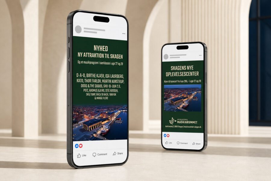 Meta-annonce udviklet af MEDIAPOINT for Maskinrummet Skagen